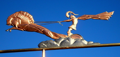 Art Deco Style Chariot Weathervane