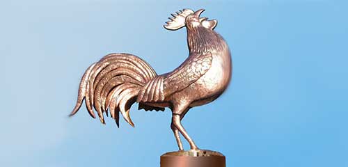 Crowing Rooster Weathervane