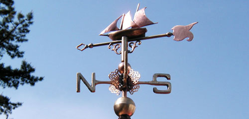 Miniature Ship Weathervane